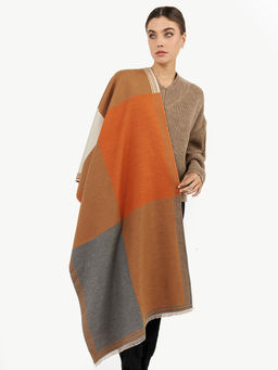 в составе ШЕРСТЬ  и КАШЕМИР Большой, мягкий, теплый  двусторонний палантин - Tantino фото 4