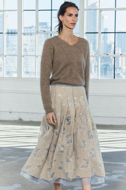 V-NECK WOOL AND CASHMERE SWEATER - Zara фото 4