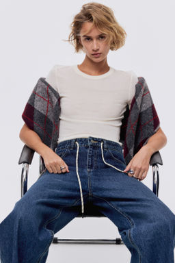 Vaquero holgado con cord?n de ajuste - H&m фото 4