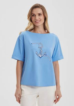 Футболка женская LS-313697-BL,
голубой