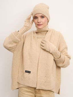 Перчатки из кашемира 18-23-206-0C бежевые