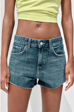 MID-WAIST TRF MINI DENIM SHORTS - Zara фото 11