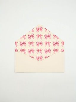 Цена за 2 шт. Конверт подарочный «Бантики», софт-тач, тиснение, 19×9 см