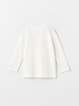 Bisiklet Yaka Uzun Kollu Bask?l? Erkek Bebek Ti??rt ve E?ofman Alt 2li Tak?m - Waikiki фото 3