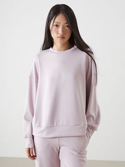 Bisiklet Yaka Oversize Kad?n Sweatshirt
