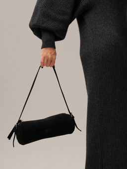 Замшевая сумка Tube DBR 31343 черный велюр фото 8