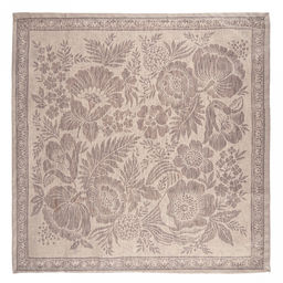 Салфетка декоративная сервировочная 61х61см "Лесные травы", жаккард/пестроткань, газоопалка: лен 51% хлопок 49%, плотность 230г/м2, упаковка: на картоне, "Домашняя мода" (Россия)