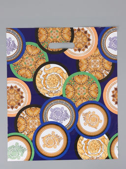 Цена за 50 шт. Пакет "Барокко", полиэтиленовый с вырубной ручкой, 38 х 45 + 3 см, 50 мкм