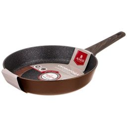 СКОВОРОДА AGNESS SPICY С МРАМОРНЫМ АНТИПРИГАР.ПОКРЫТИЕМ 28*5.8 СМ ЦВЕТ: ШОКОЛАД  фото 2