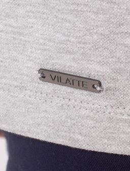 Футболка-поло из трикотажа пике с эластаном