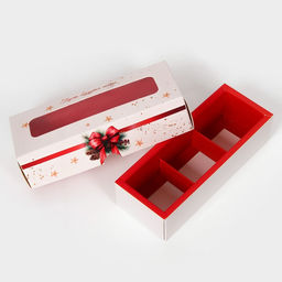 Цена за 5 шт. Коробка под 3 конфеты, С Новым годом!, 13?5?3.3 см, кондитерская упаковка - Дарите счастье фото 5