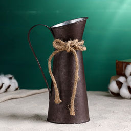 Фигурное кашпо для цветов «Кувшин Ноель», 8×20 см, металл, МИКС