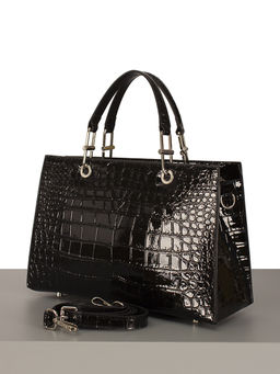 LACCOMA сумка НИ7238-черный натуральная кожа хлопок  фото 2