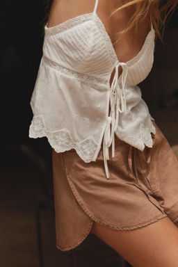 EMBROIDERED STRAPPY TOP - Zara фото 17