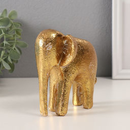 Фигурка полистоун «Абстракция. Золотой слон», 10.8×8.2×11.7 см