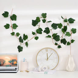 Цена за 5 шт. Лиана искусственная «Смородиновый лист», 250 см, (цена за 1 шт., в упаковке 5 шт.)
