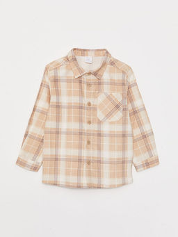 Uzun Kollu Ekose Desenli Kadife Erkek Bebek G?mlek - Waikiki фото 3