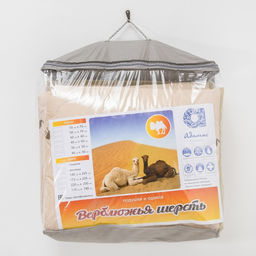 Одеяло всесезонное Адамас Верблюжья шерсть, размер 140х205 5 см, 300гр/м2, чехол тик  фото 4