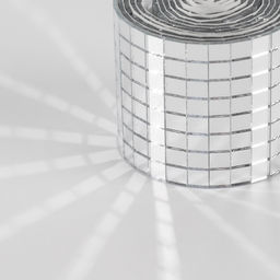 Зеркальная мозаика клеевая, 0.5×0.5 см, 8 рядов 4 см, 1±0.1 м, серебряное стекло