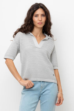 ЕВ 30202/жемчужный серый джемпер жен