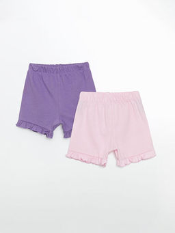 Beli Lastikli Basic K?z ?ocuk ?ort 2li