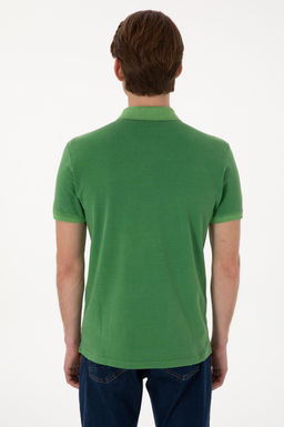 Erkek Slim Fit Polo Yaka Ye_il Y_kamal_ Basic Ti__rt Sepette S_rpriz _ndirim - U.s. polo assn фото 6