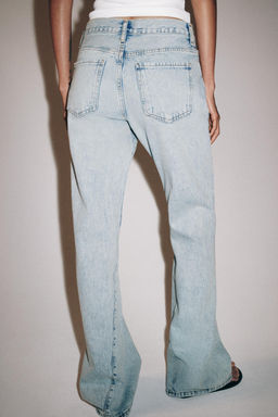 JEANS ZW COLLECTION RELAXED FLARE TIRO BAJO / Azul claro - Zara фото 3