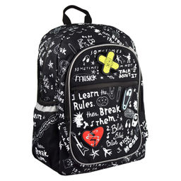 Рюкзак школьный Феникс+ арт.64145/ 14 ПАНК 2 (30х43х14 см, полиэстер, аппликация из эластичной резин
