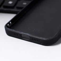 Чехол Luazon для iPhone 12/12 Pro, с отсеками под карты, кожзам, чёрный