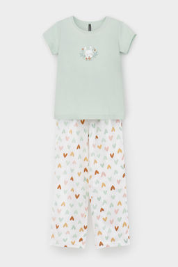 К 1610/25/дымчатый нефрит,конфетти из сердечек пижама для дев