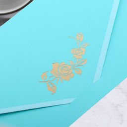 Конверт для денег «Поздравительный» бирюзовый, 19×9 см