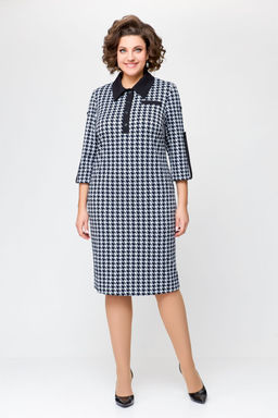 Платье Swallow 697.1 черно-белая гусиная лапка