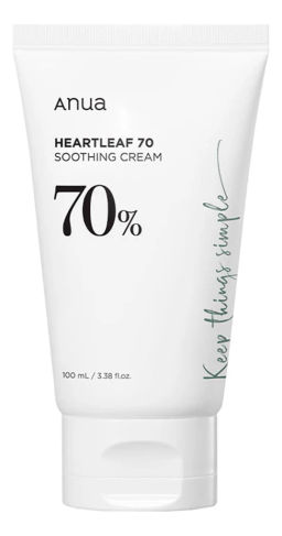 Heartleaf 70% Soothing Cream - Крем для лица смягчающий с экстрактом хауттюйнии, 100 мл