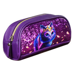 Пенал школьный Феникс+, арт.64177/ 24 ВОЛШЕБНЫЙ КОТ (без наполнения, 20х9.5х7.5 см, искусственная ко