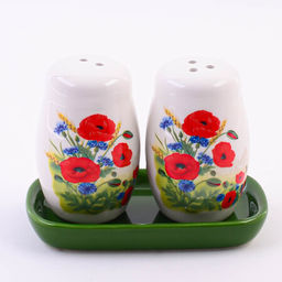 60283 Набор для специй 3пр Цветущие Маки доломит LR (х72)