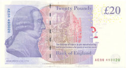 Банкнота 20 фунтов 2006 года Великобритания