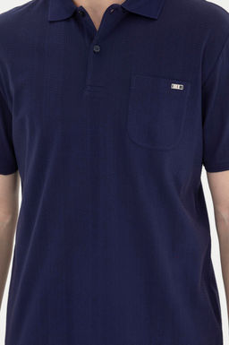 Мужская темно-синяя футболка с воротником-поло - U.s. polo assn фото 6