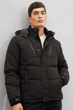 Su Itici Mont Slim Fit Dar Kesim Kapusonlu Polar Astarl? Fermuarl?