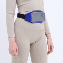 Сумка поясная на молнии, светоотражающие элементы, цвет синий - Simaland фото 6