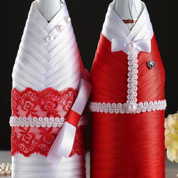 Украшение для шампанского Кармен, красно-белое - Simaland фото 6