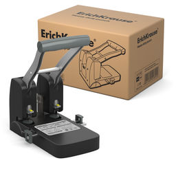 АКЦИЯ Цена за 1 шт. Дырокол мощный ErichKrause Classic до 100 листов, черный (в коробке по 1 шт.)