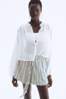 Pantal?n corto de sarga con cord?n de ajuste - H&m фото 5