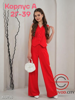 Костюм для девочки жилетка и брюки - Bruno фото 2