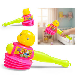 Молоток - стучалка "Слоник" 25 см., в сетке