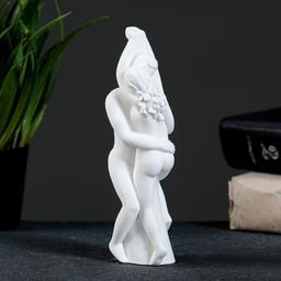 Фигурка гипс Влюбленная пара, белый, 15?4?4 см