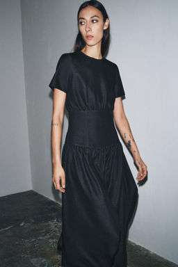 ZW COLLECTION DENIM MIDI DRESS - Zara фото 2