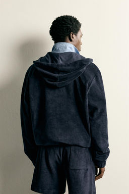 SUDADERA RELAXED FIT TOALLA / Marino - Zara фото 3