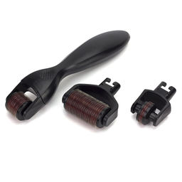 Derma Roller System Набор мезороллер 3 в 1, 180/0.5, 600/1, 1200/1.5 мм, для век, для лица, для тела, черный - Buro фото 3