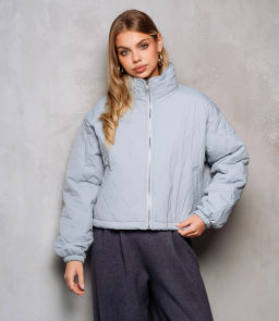 Куртка #КТ730, серо-голубой