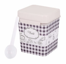 Цена за 2 шт. Ёмкость "Плетёнка" (чай) 1,2л. с ложкой М4830